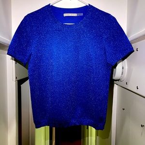 Shimmer royal blue sweater